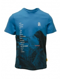 Mens t shirts online: Parajumpers Limestone blue printed T-shirt