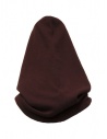 Dune_ Burgundy cashmere balaclava hood shop online hats and caps