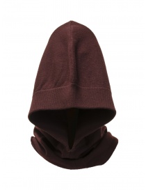 Dune_ Burgundy cashmere balaclava hood online