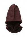 Dune_ Burgundy cashmere balaclava hood buy online 02 40 K90U MOSTO