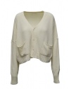 Ma'ry'ya boxy cardigan in white cotton knit buy online YMK010 A1MILK
