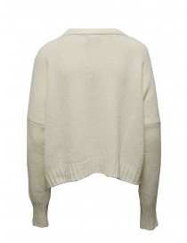 Ma'ry'ya boxy cardigan in white cotton knit