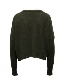 Ma'ry'ya short boxy cardigan in moss green cotton buy online