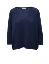 Ma'ry'ya maglia a scatola in cotone misto blu acquista online YMK013 A6BLUE