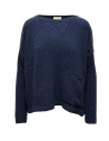Ma'ry'ya sweater in mid-blue cotton with pocket buy online YMK018 A6BLUE