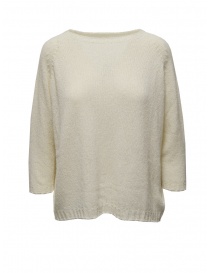 Women s knitwear online: Ma'ry'ya sweater in milky white cotton