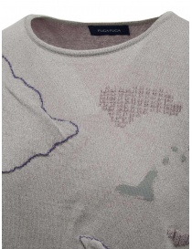 Fuga Fuga grey knit T-shirt with floating clouds