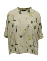 Fuga Fuga beige T-shirt with green-yellow geometric pattern buy online BDH07075WA BEIGE