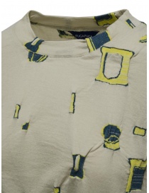 Fuga Fuga beige T-shirt with green-yellow geometric pattern women s knitwear buy online
