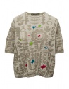 M.&Kyoko beige T-shirt with embossed floral print buy online BDH01027WA BEIGE