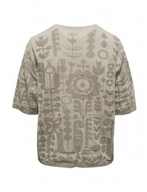 M.&Kyoko beige T-shirt with embossed floral print