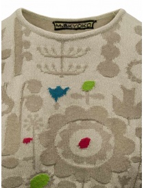 M.&Kyoko beige T-shirt with embossed floral print women s knitwear buy online