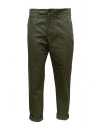 Monobi chino pants in military green organic gabardine buy online 14150138 VERDE MILITARE 14960