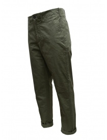 Monobi chino pants in military green organic gabardine mens trousers buy online
