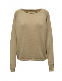 Ma'ry'ya pullover in cotone beige scollo a barchetta online