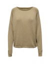 Ma'ry'ya beige cotton sweater with boat neckline buy online YMK040 E3CORDA