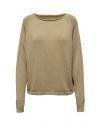 Ma'ry'ya pullover in cotone beige scollo a barchetta acquista online YMK040 E3CORDA