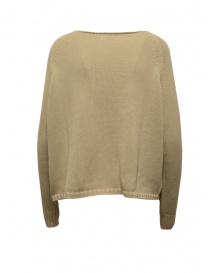 Ma'ry'ya beige cotton sweater with boat neckline