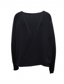 Ma'ry'ya blue cotton pullover sweater with boat neckline