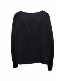 Ma'ry'ya maglia pullover in cotone blu scollo a barchetta acquista online