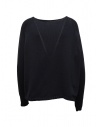 Ma'ry'ya maglia pullover in cotone blu scollo a barchettashop online maglieria donna