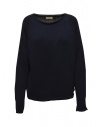 Ma'ry'ya blue cotton pullover sweater with boat neckline buy online YMK040 E6NAVY