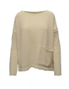 Ma'ry'ya maglia in cotone bianco latte con tasca acquista online YMK018 A1MILK