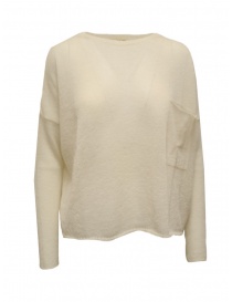 Ma'ry'ya thin sweater in ivory white mohair and silk YMK001 B1WHITE order online