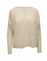 Ma'ry'ya thin sweater in ivory white mohair and silk buy online YMK001 B1WHITE