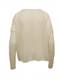 Ma'ry'ya thin sweater in ivory white mohair and silk