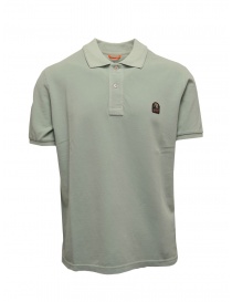 Mens t shirts online: Parajumpers Patch green short sleeve polo shirt