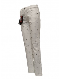 Victory Gate studded flare jeans in white price