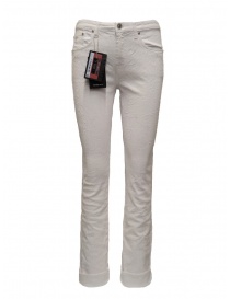 Victory Gate white rubberized flare jeans