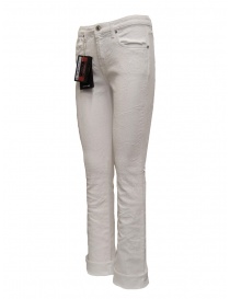 Victory Gate white rubberized flare jeans buy online