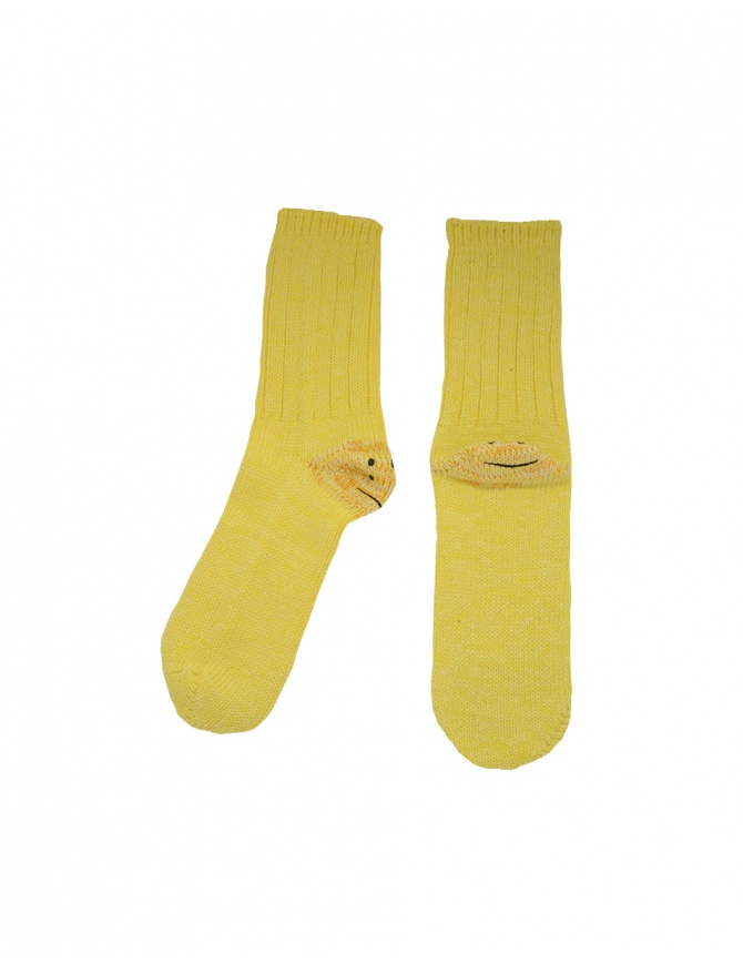 Kapital yellow socks with smiley heels EK-1363 YEL Kapital yellow socks with smiley heels EK-1363 YEL socks online shopping