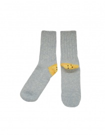 Kapital Happy Heel light blue socks with smiley heels online