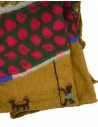 Kapital Dragon Dance sciarpa color senape con drago verde e fucsiashop online sciarpe