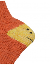 Kapital orange socks with smiley heels