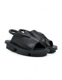 Womens shoes online: Trippen Density black closed sandal with open toe