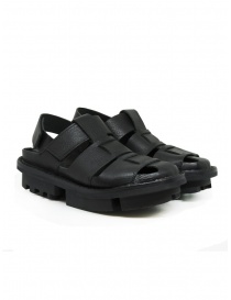 Trippen Alliance closed sandal in black leather