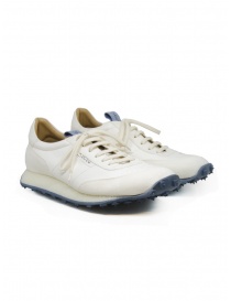 Shoto Melody white leather sneakers with blue sole