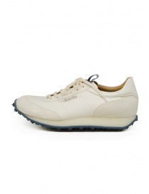 Shoto Melody white leather sneakers with blue sole