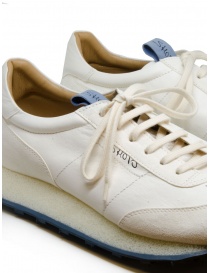 Shoto Melody white leather sneakers with blue sole mens shoes buy online