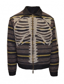 Kapital reversible black jacket with bone print buy online