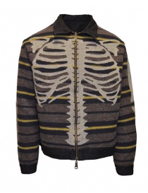 Kapital reversible black jacket with bone print