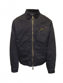 Mens jackets online: Kapital reversible black jacket with bone print