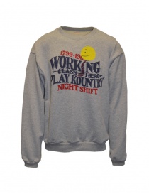 Men s knitwear online: Kapital Working Class Hero Play Kountry grey sweatshirt