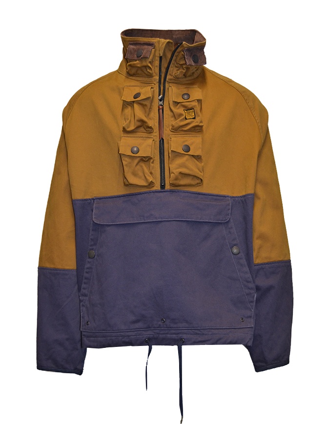 Kapital Vorking multi-pocket color block anorak in cotton K2310LJ092 CNV mens jackets online shopping