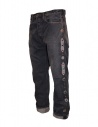 Kapital jeans nero vintage con borchie e perle lateralishop online jeans uomo