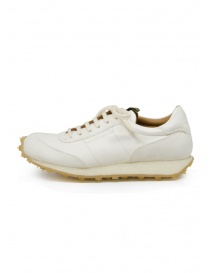 Shoto Melody white sneakers with yellow ocher sole